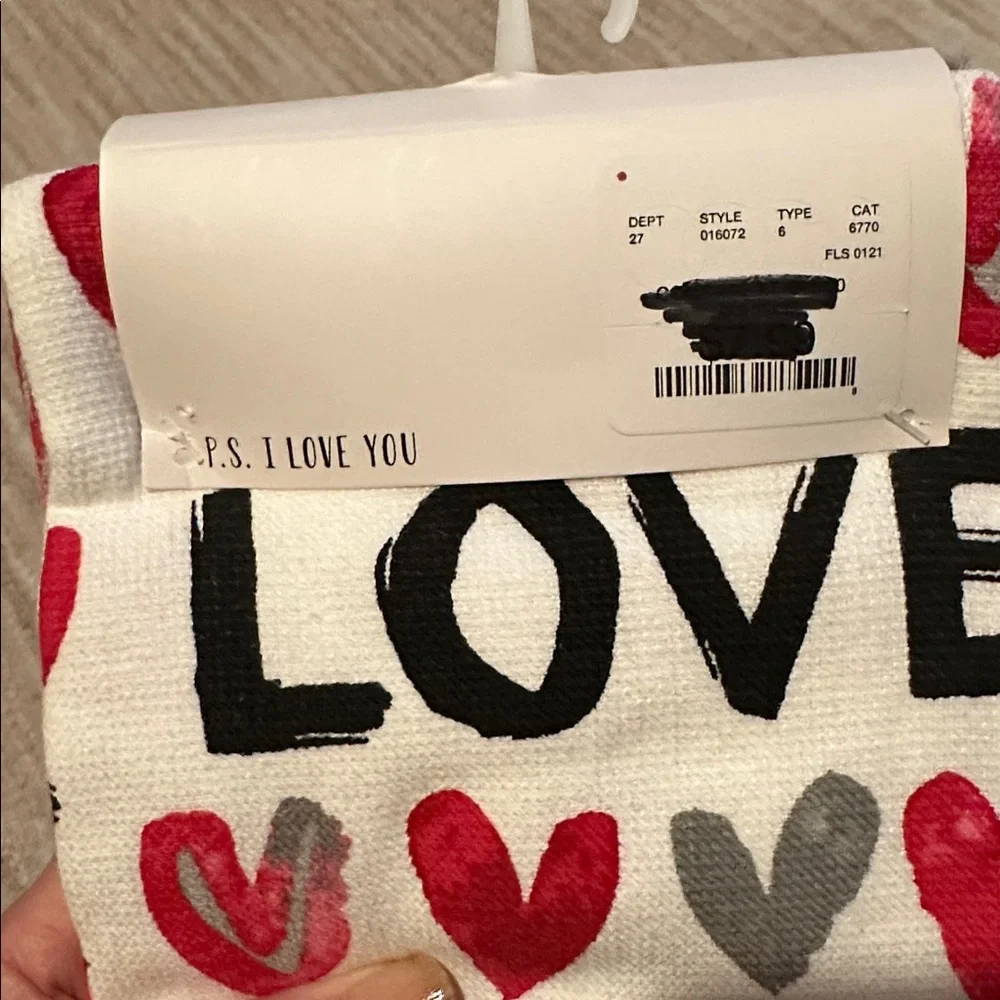 LA CUISINE KASSATEX Kitchen Towels Set of 3 Love Print 16 X 26 NWT Dual Purpose